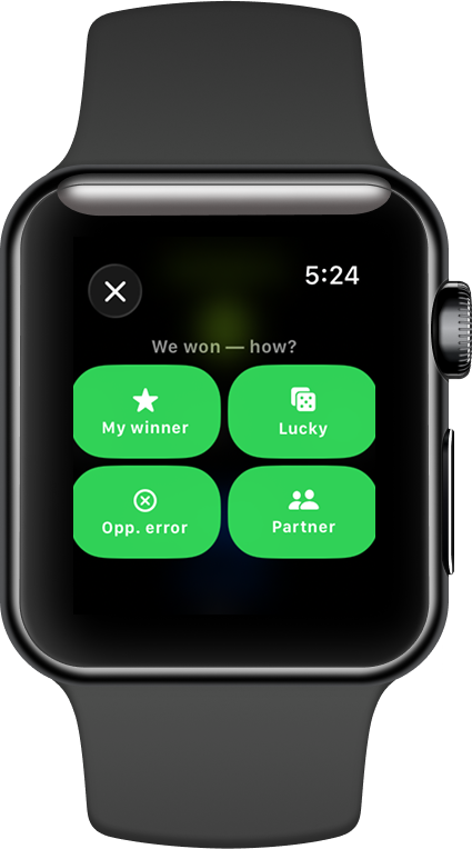 Apple Watch point tagging screen